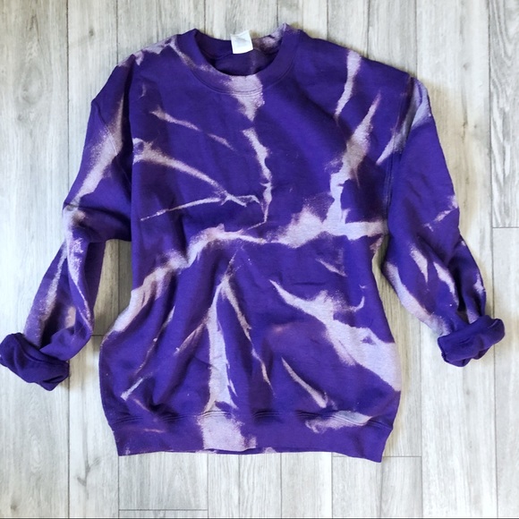 NEW OVERSIZED BLEACHED Soft Sweatshirt S-5X Swirl - Picture 4 of 5